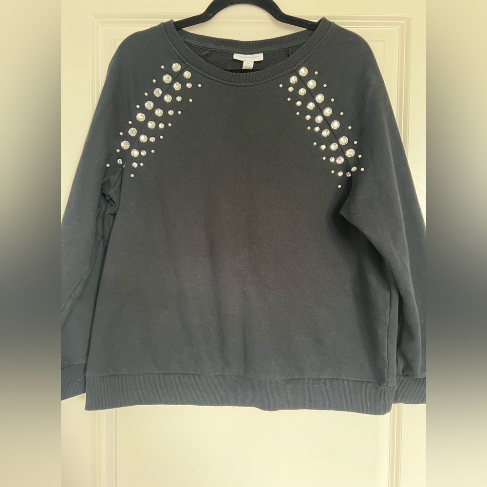 Charter Club Black Knit Top